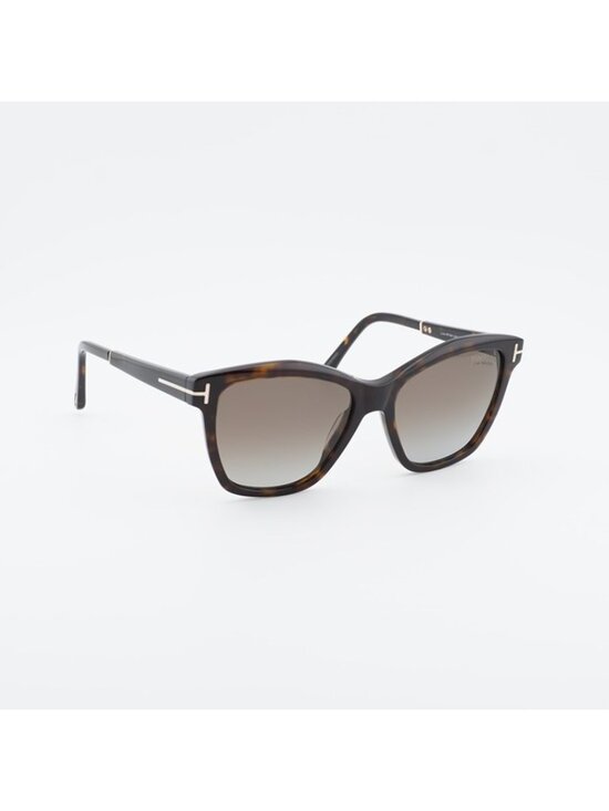 Tom Ford Lucia FT1087 52H Sunglasses Havana Cat Eye Frame, Brown Polarized Lens main image 5